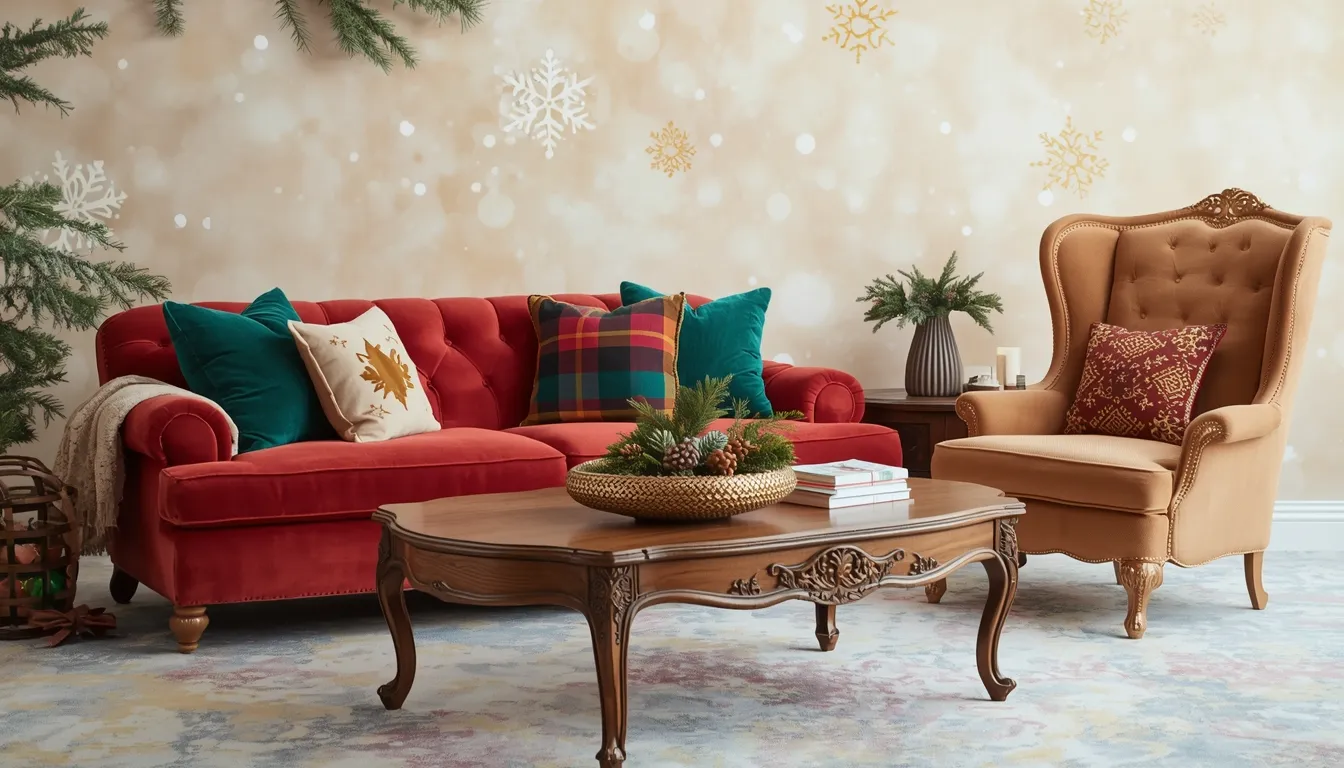 Festive furniture collection with seasonal colors